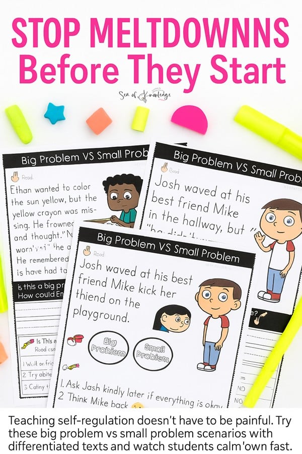 Size of the problem task card page on clipboard with bright student desk accessories.