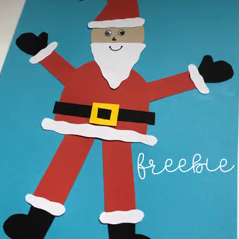 Walking Santa craft with moving arms and legs attached with split pins
