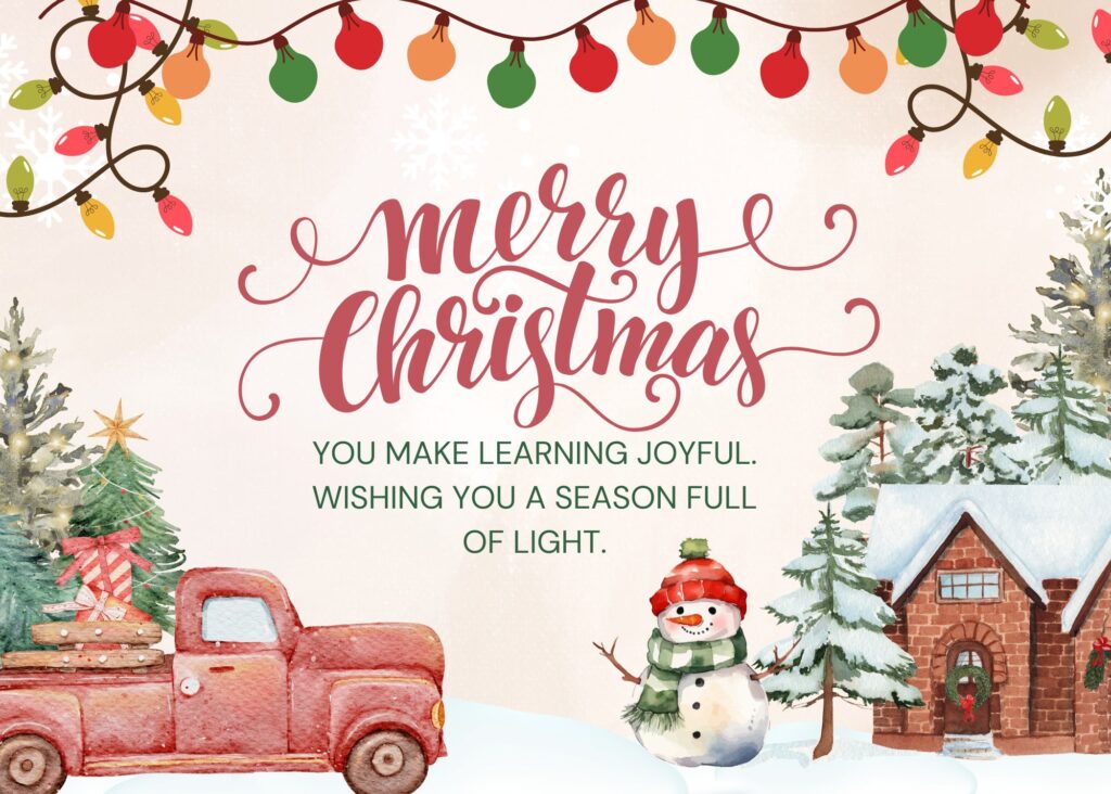 Christmas wishes for teachers from parents