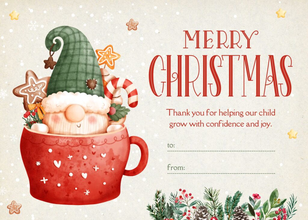 Christmas card messages for teachers