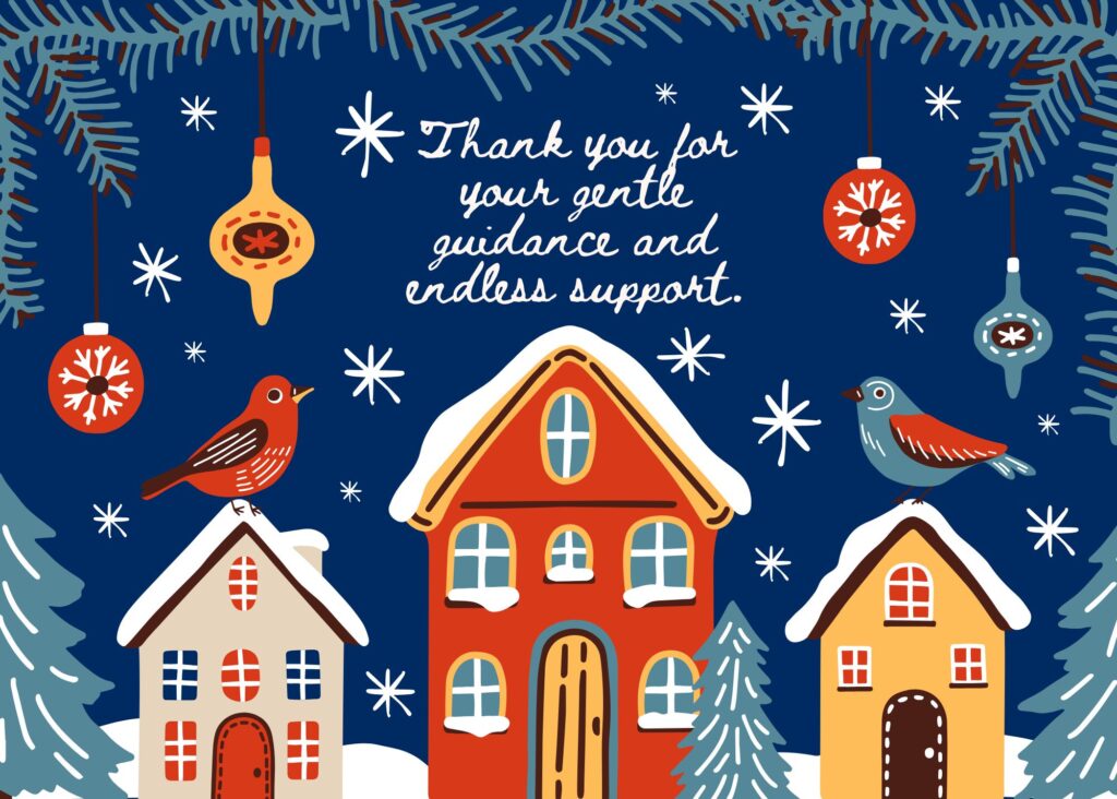 houghtful Christmas notes for teachers