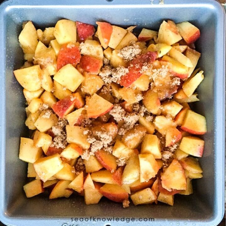 monkfruit peach cobbler