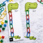 Hands-on pattern activities for preschoolers using linking chains, task cards, and free pattern printables. Build AB, AAB, ABB, and ABC patterns with fun characters kids love.