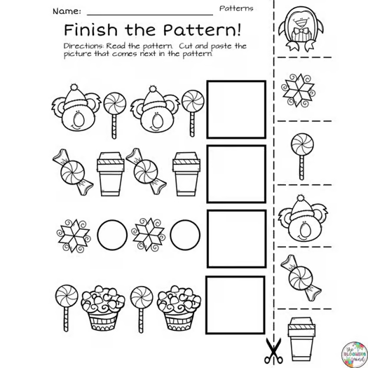 Seasonal activities can make preschool pattern activities more engaging, especially during long winter months when motivation can dip. Winter-themed resources also help keep math routines fresh while reinforcing the same core skills.