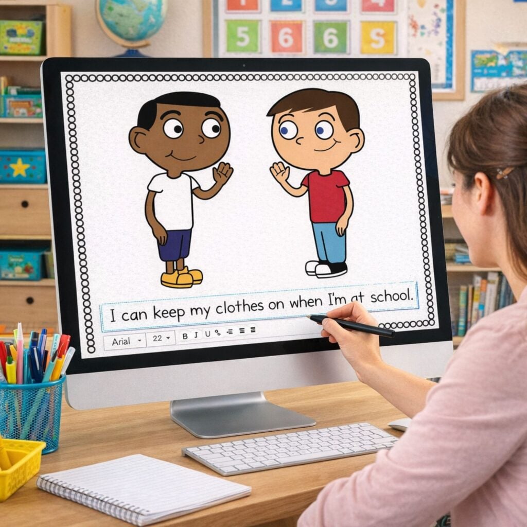 editable social skills story