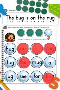 CVC Short Vowel Decodable Sentences Worksheets for Kindergarten (Free ...