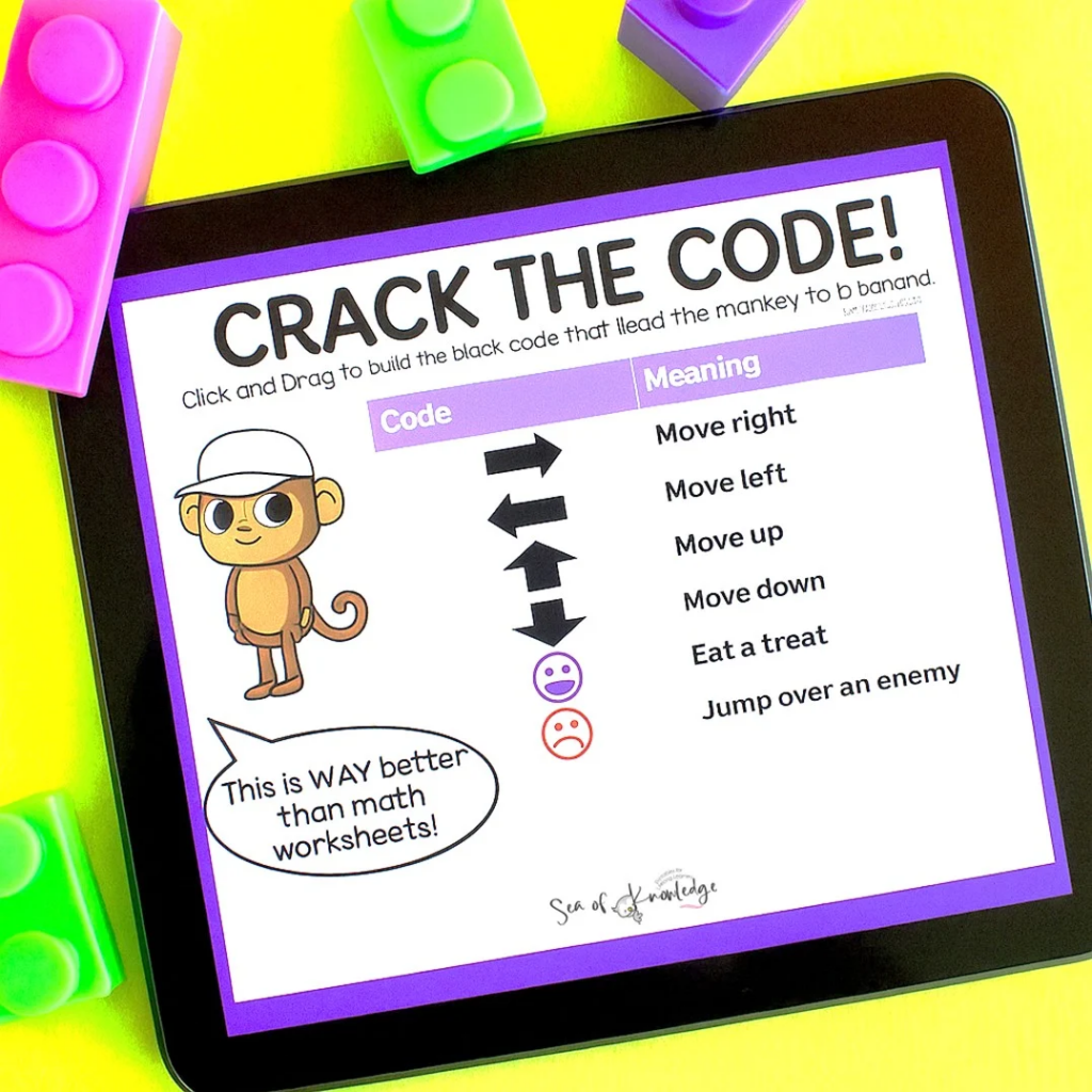 unplugged coding worksheet for elementary students with simple steps