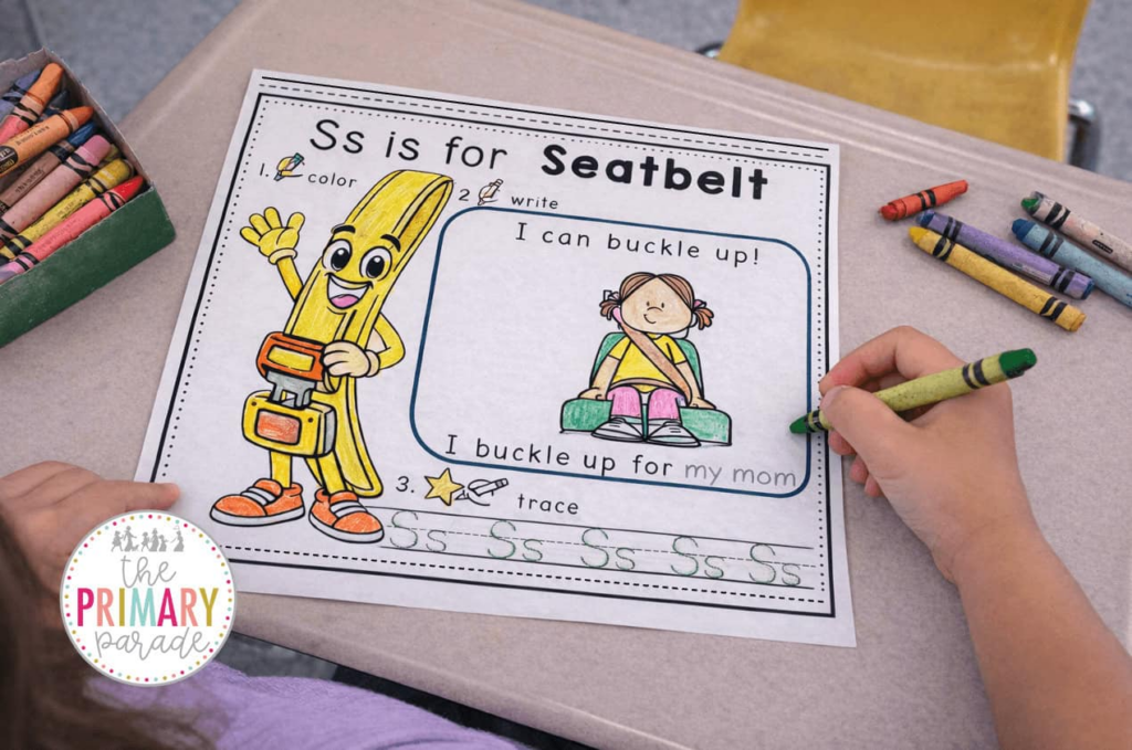 seatbelt safety for kids visual rules in the car