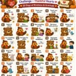 november thankfulness challenge for kids poster