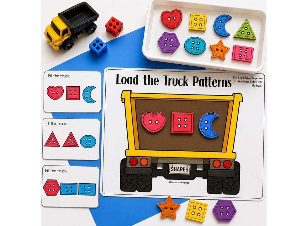 Preschool transportation busy binder activities with interactive movable pieces and matching games.