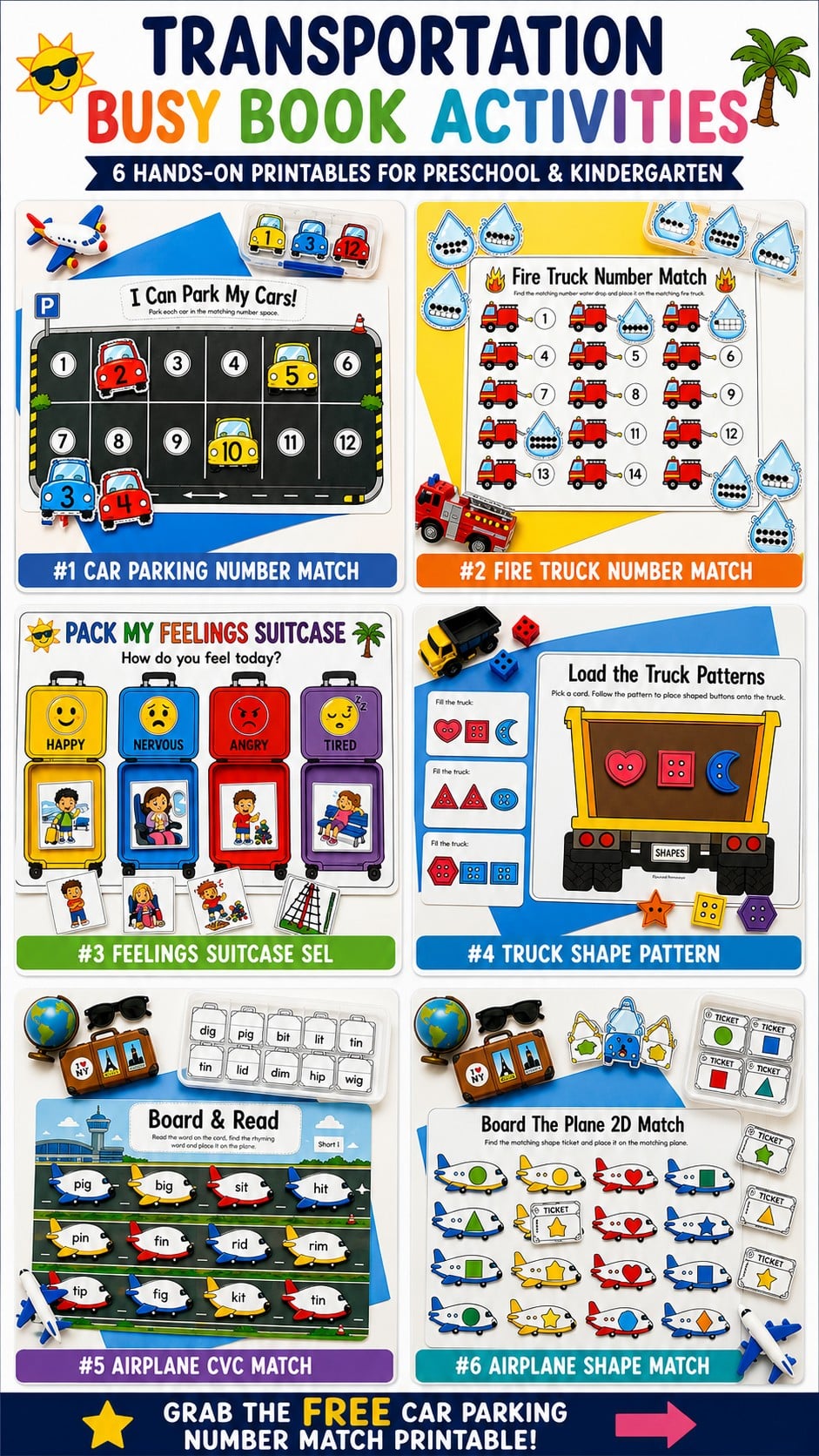 Transportation Printables for Kindergarten Kids Will Actually Want to Play With