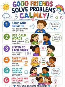 Friend. Tips Good Friend Poster Printables for Teaching Friendship Skills [Access to ...