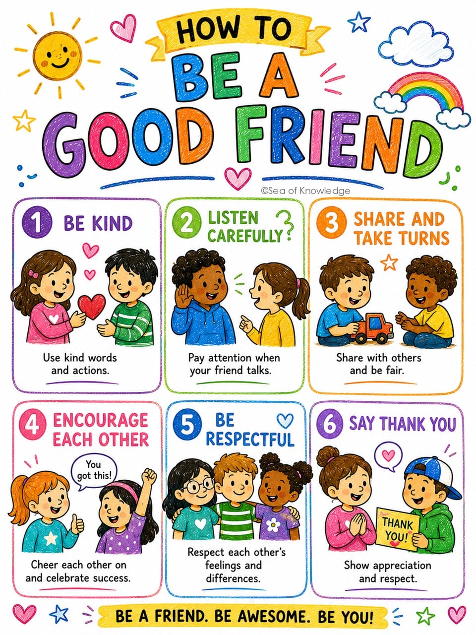 Good Friend Poster Printables for Teaching Friendship Skills [Access to 50+ SEL Infographics]