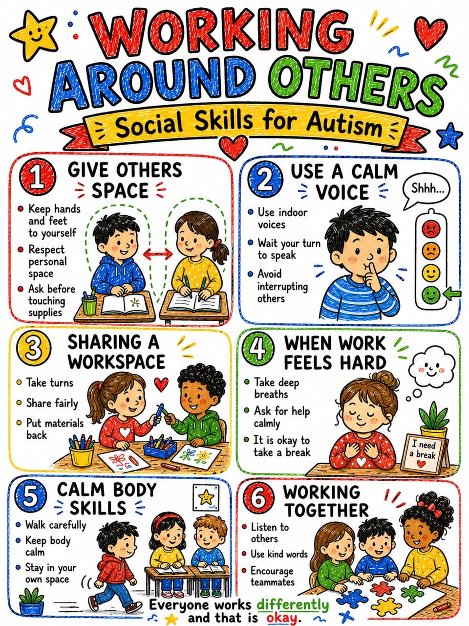 How to Teach an Autistic Child to Play With Others [Free Infographic Poster]