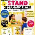 Struggling to keep preschoolers engaged this summer? This Lemonade Stand Dramatic Play Printable Set turns boredom into learning with fun pretend play, math, literacy, and social skills activities kids won't want to stop playing.