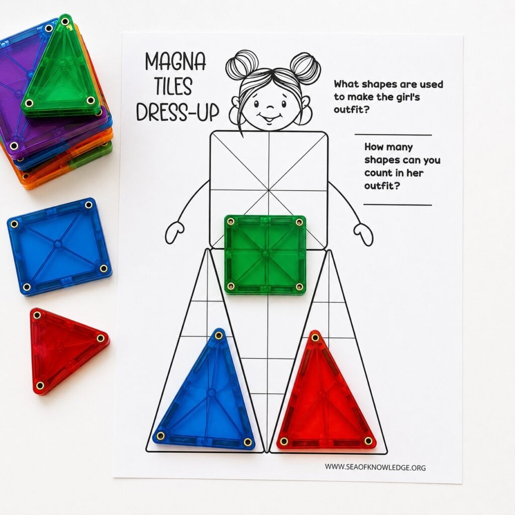 magnetic tile challenge cards for kids
