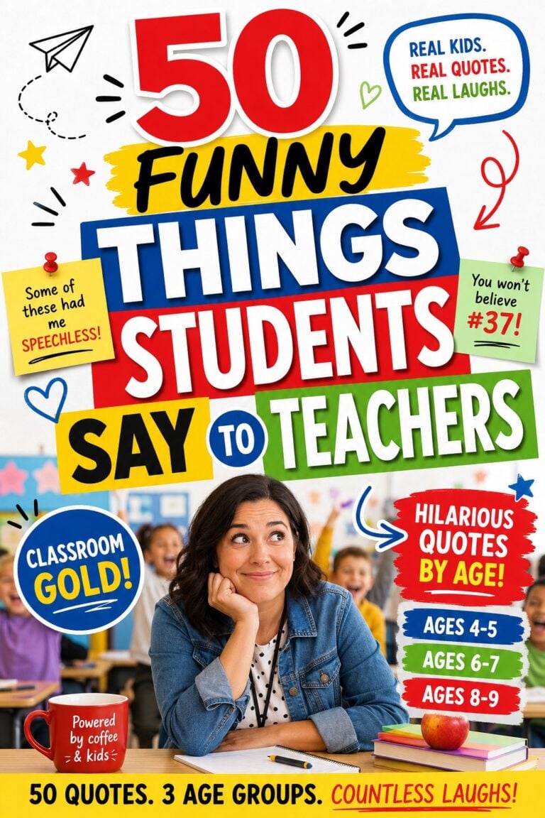 Funny things students say to teachers that made the whole classroom laugh