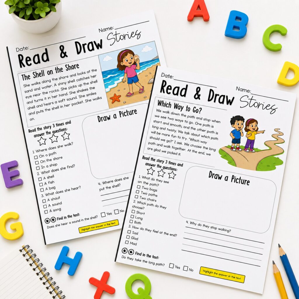 Funny decodable stories bundle for kindergarten and first grade readers