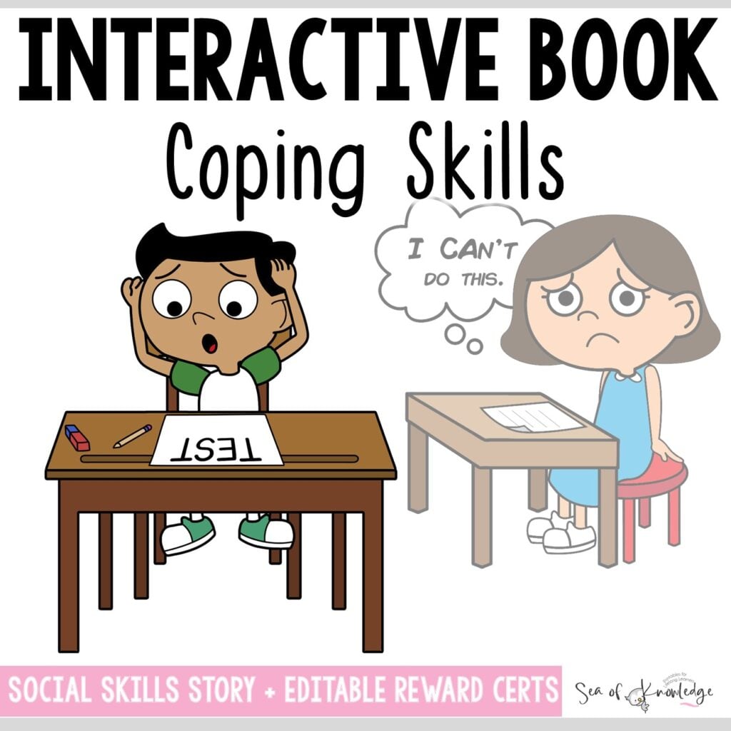 Editable Coping Skills Social Story for autism, ADHD, special education, counseling, and homeschool.