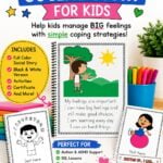Does your child struggle with big feelings? This Coping Skills Social Story teaches calm-down strategies and includes a FREE printable infographic.