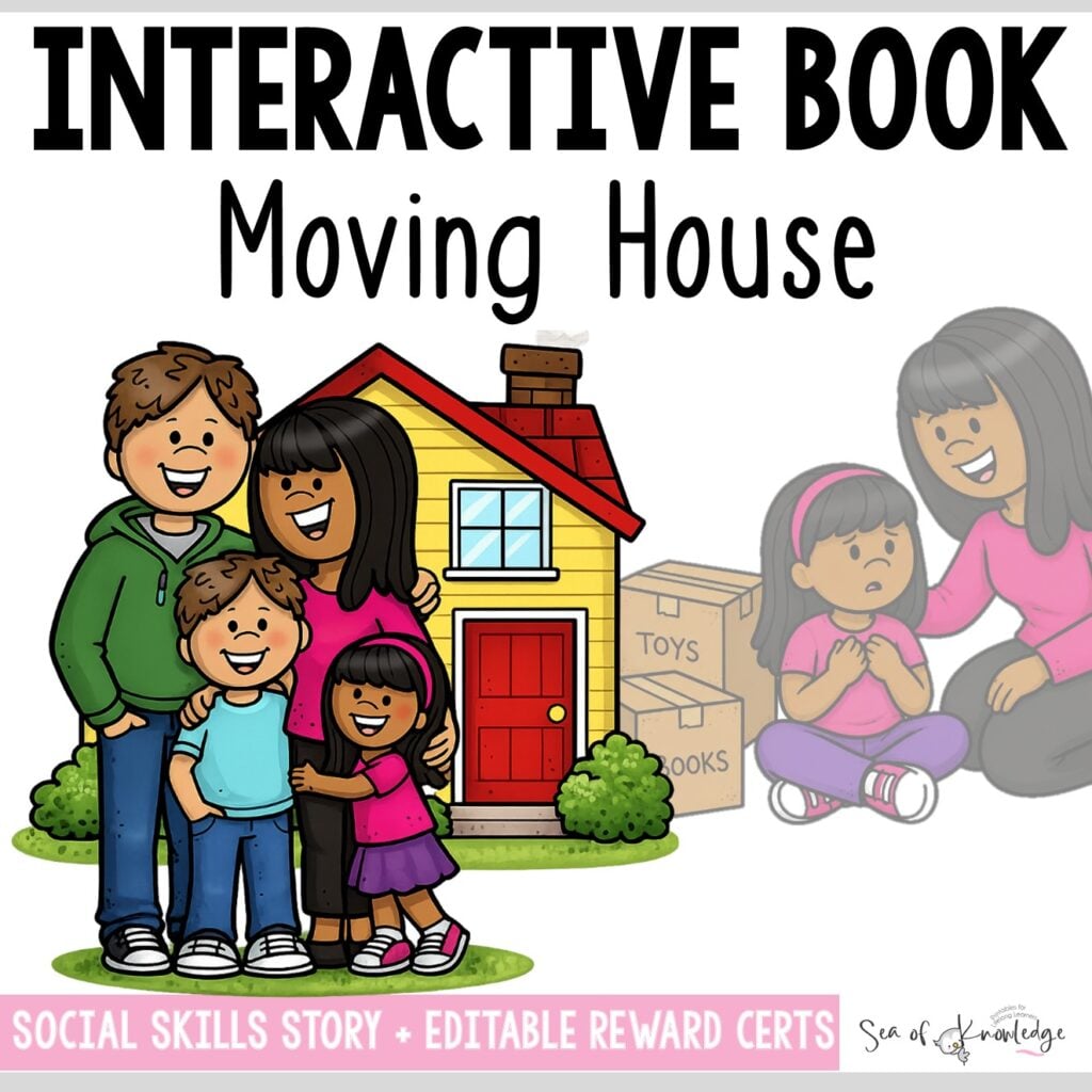 Child-friendly moving to a new house social story printable PDF