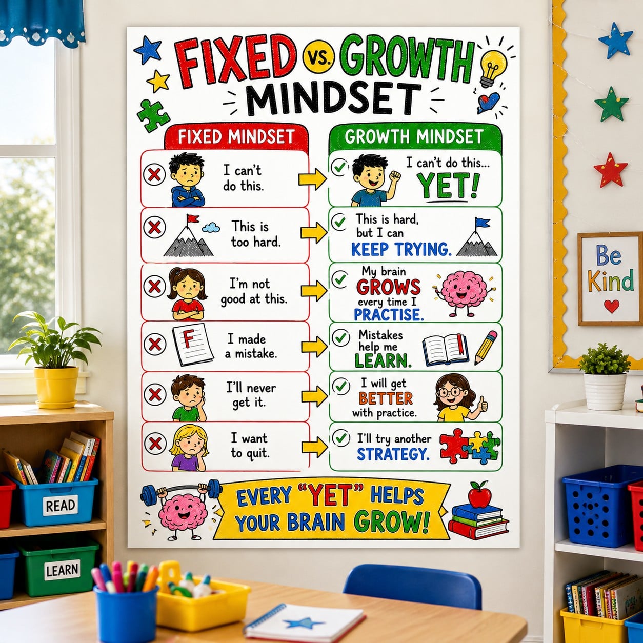 Fixed vs Growth Mindset Infographics Change Everything [Most Kids Stay Stuck in a Fixed Mindset…]
