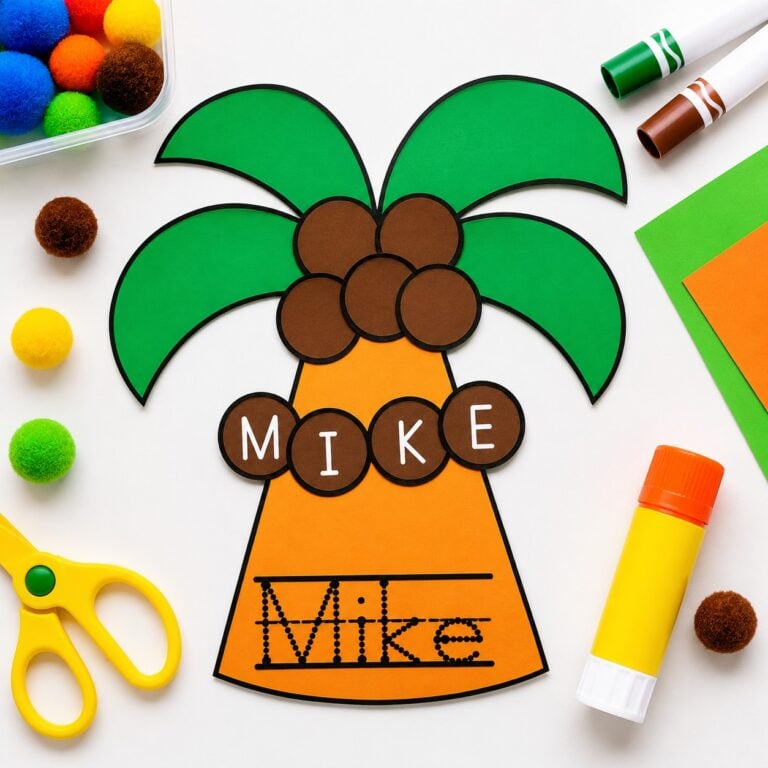 Coconut Tree Name Craft and Owl Name Craft Kids Won’t Want to Put Down!