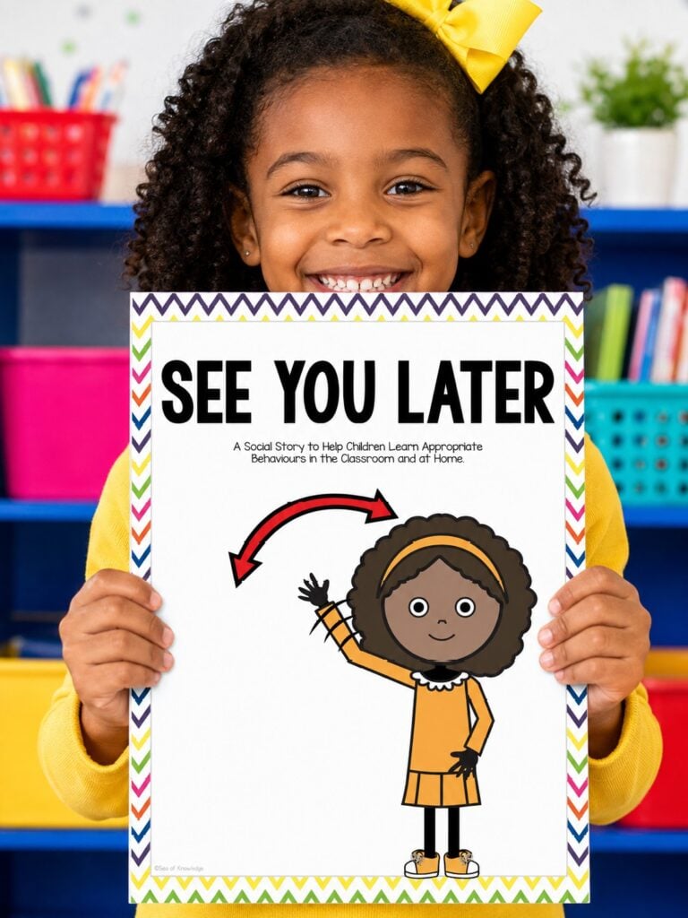 Separation Anxiety Goodbye Social Story Printable [Ease into Transitions]
