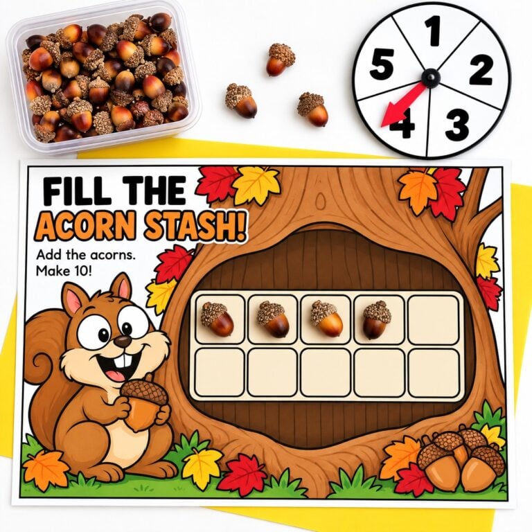 Making 10 and Addition Within 10 Fall Math Activities [Cutest Fall Mats]