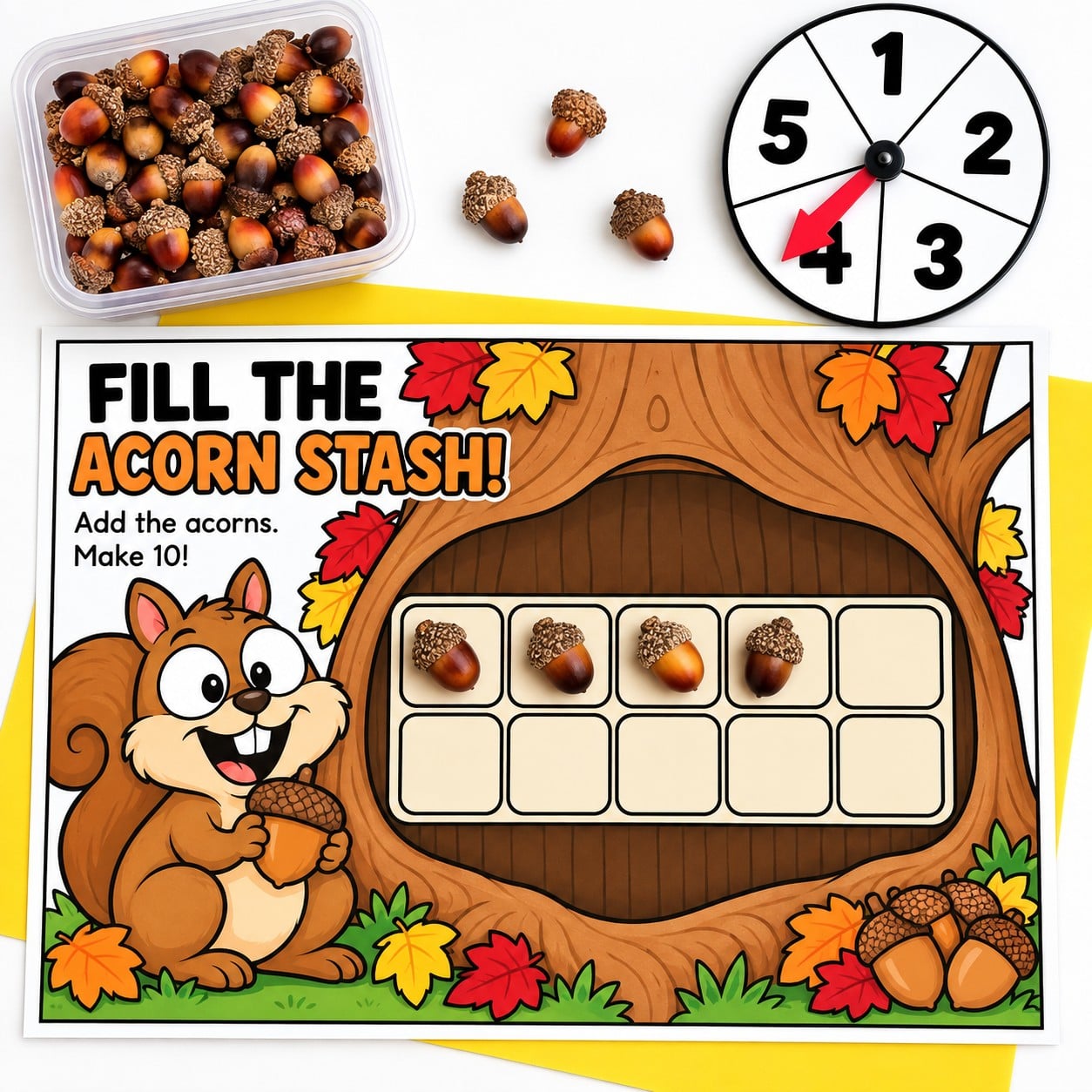 Making 10 and Addition Within 10 Fall Math Activities [Cutest Fall Mats]