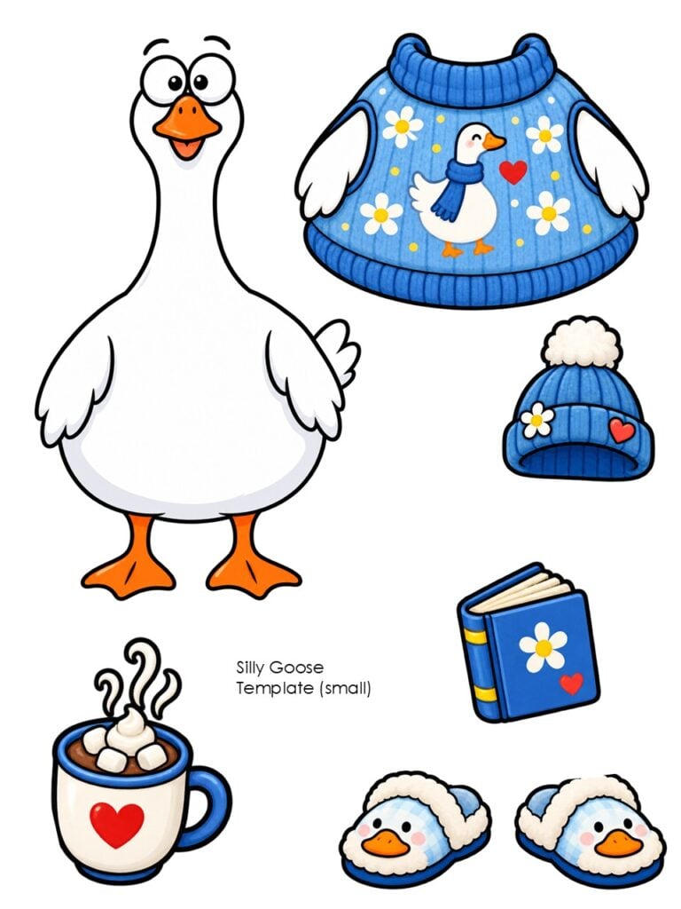 Goose writing craft for teaching emotions, coping skills, and calming strategies