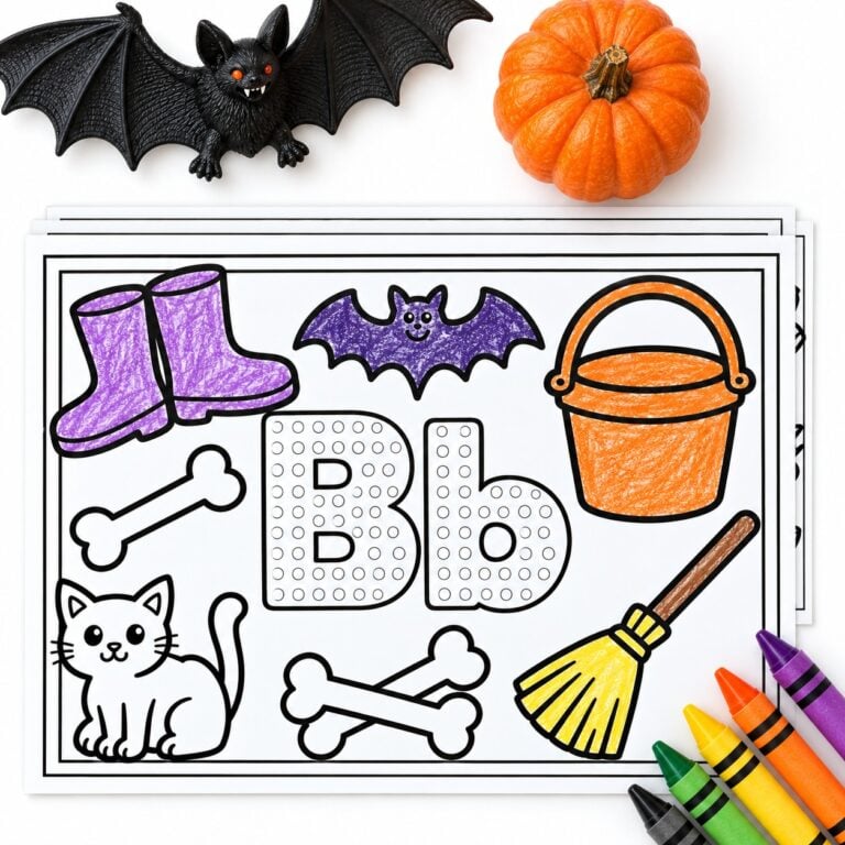 Free Beginning Sounds Worksheets A-Z: Halloween Coloring Activities