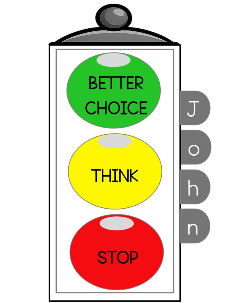 Good Choices Traffic Light Behavior Name Craft