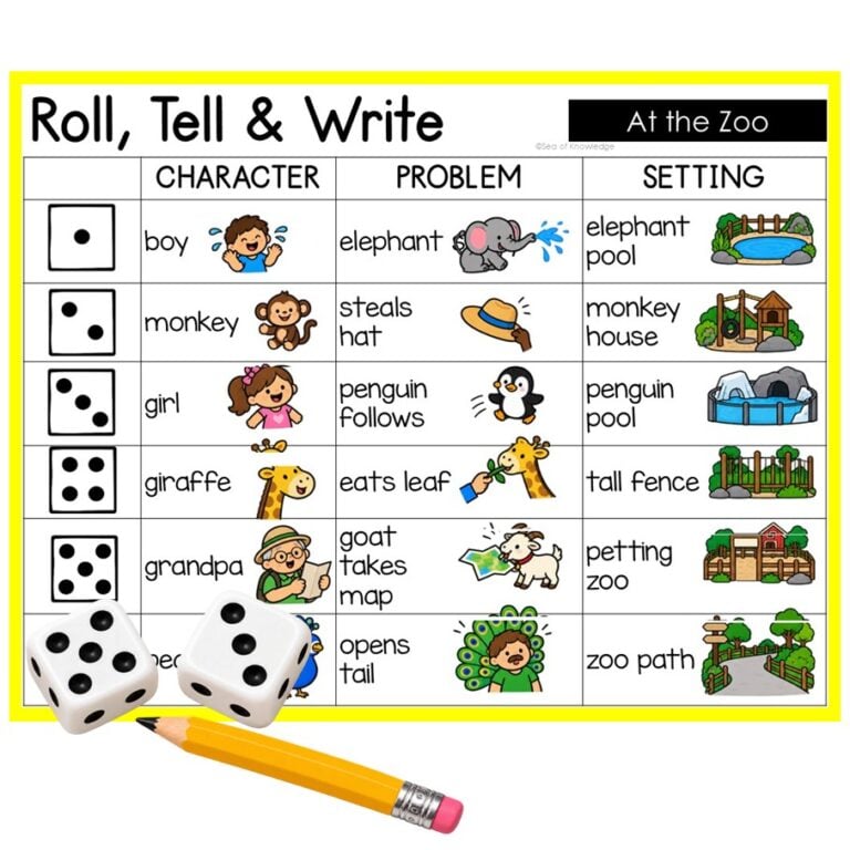 May Zoo Roll a Story Writing Activity Animal Creative Writing