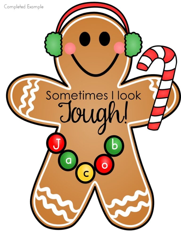 Christmas Gingerbread Craft Sweet Inside Writing Activity